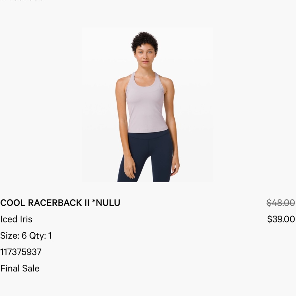 Lululemon COOL RACERBACK II *NULU - Picture 6 of 8